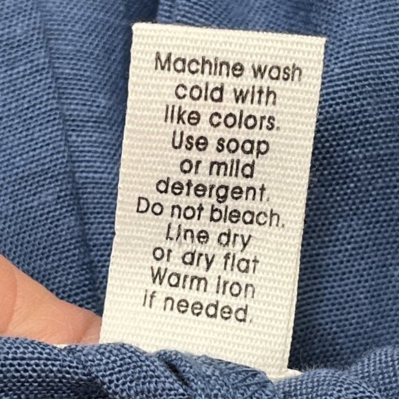 Japna Jumpsuit Womens S Blue‎ Linen Blend Wide Leg Tie Open Back Coastal Beachy - Picture 7 of 11